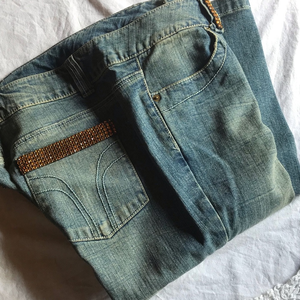 Women Brown Studded Bisou Bisou Jeans